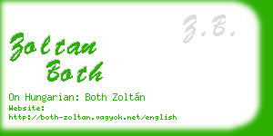 zoltan both business card